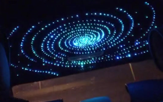 Mercedes-Benz C200 car interior modified Galaxy Storm star ceiling lights！A visual feast!