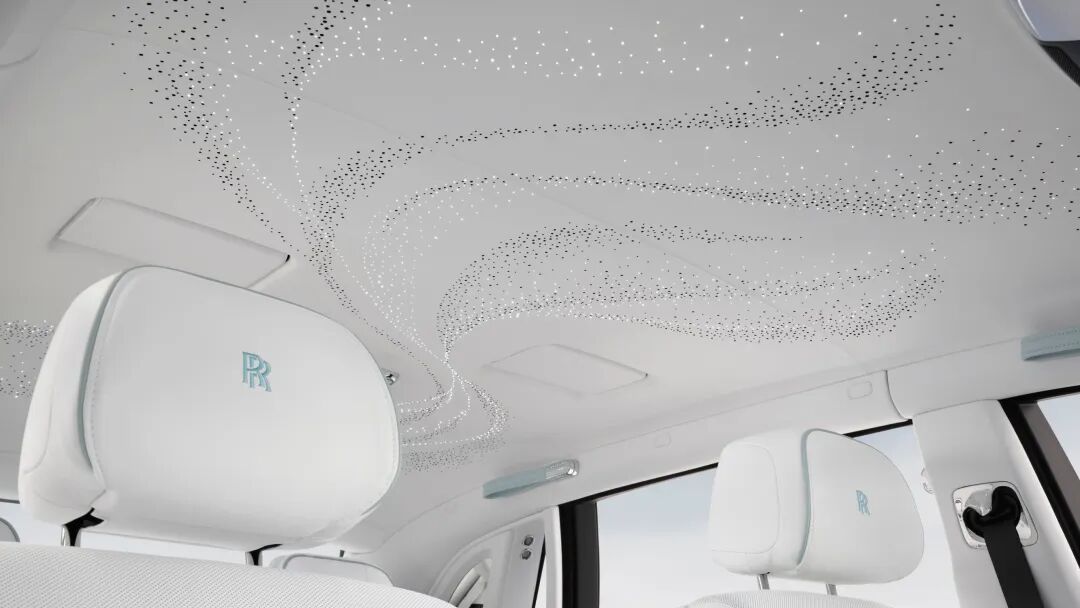The Rolls-Royce Starlight Headliner transforms your car into a luxurious vehicle with a dazzling starry sky.