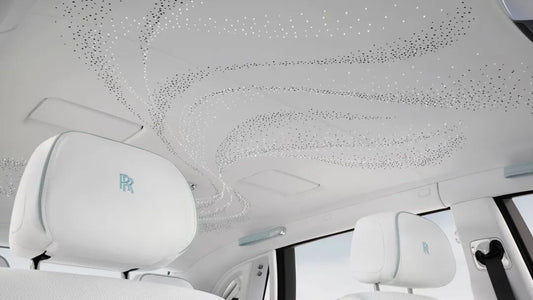 The Rolls-Royce Starlight Headliner transforms your car into a luxurious vehicle with a dazzling starry sky.