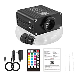 New Upgraded Twinkle RGBW Starlight Headliner Kit for Car/Home Use,Star lights with APP/RF Remote Music Mode