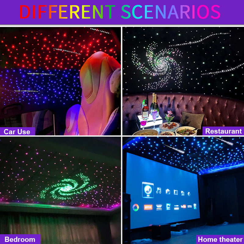 32W Dual Color Starlight Headliner Kits,Colorful Meteor Shooting Star ...