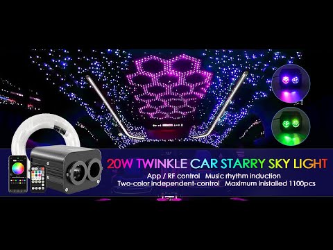 BEESIDY 20W Twinkle Dual Color Fiber Optic Lighting Kit